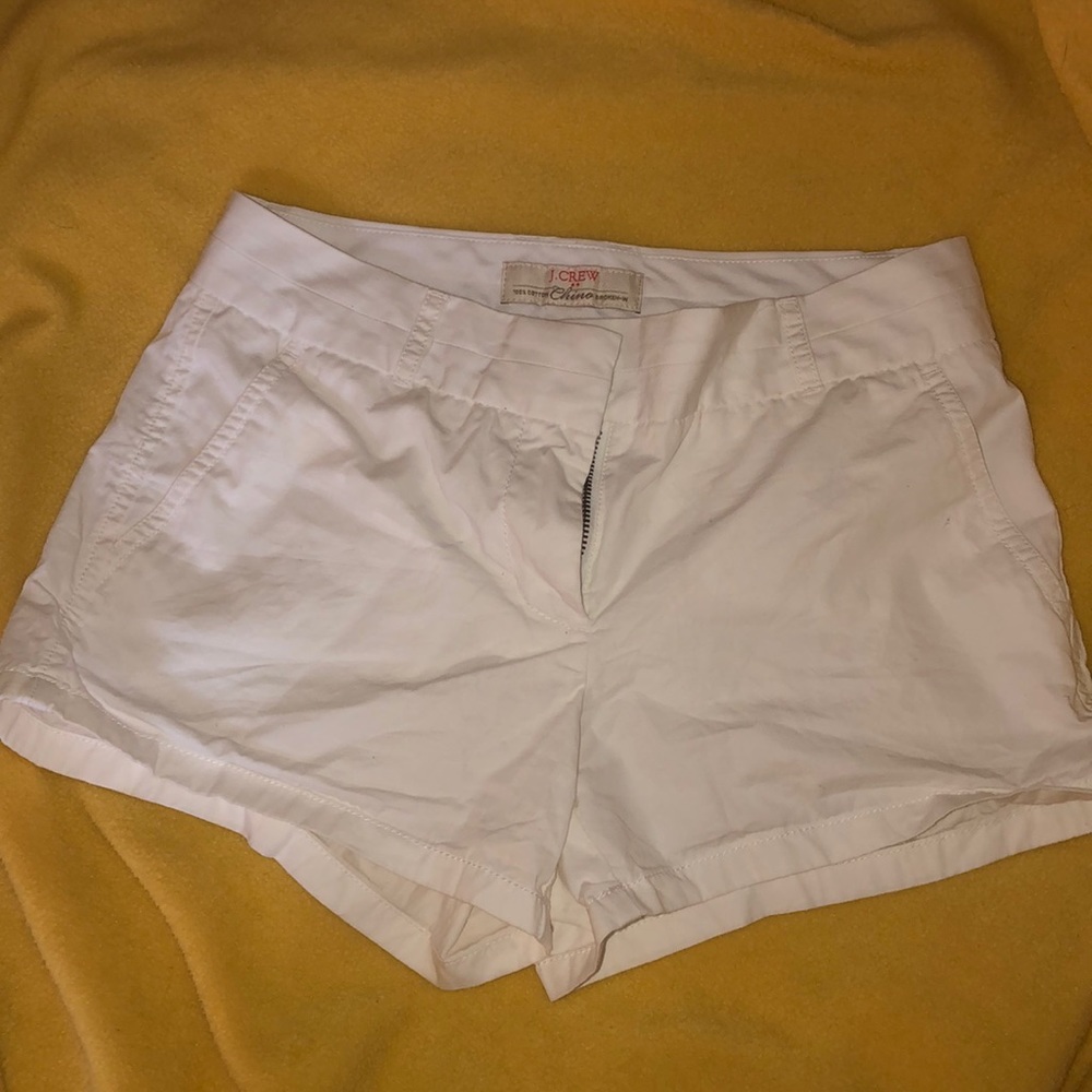 J. CREW white chino shorts